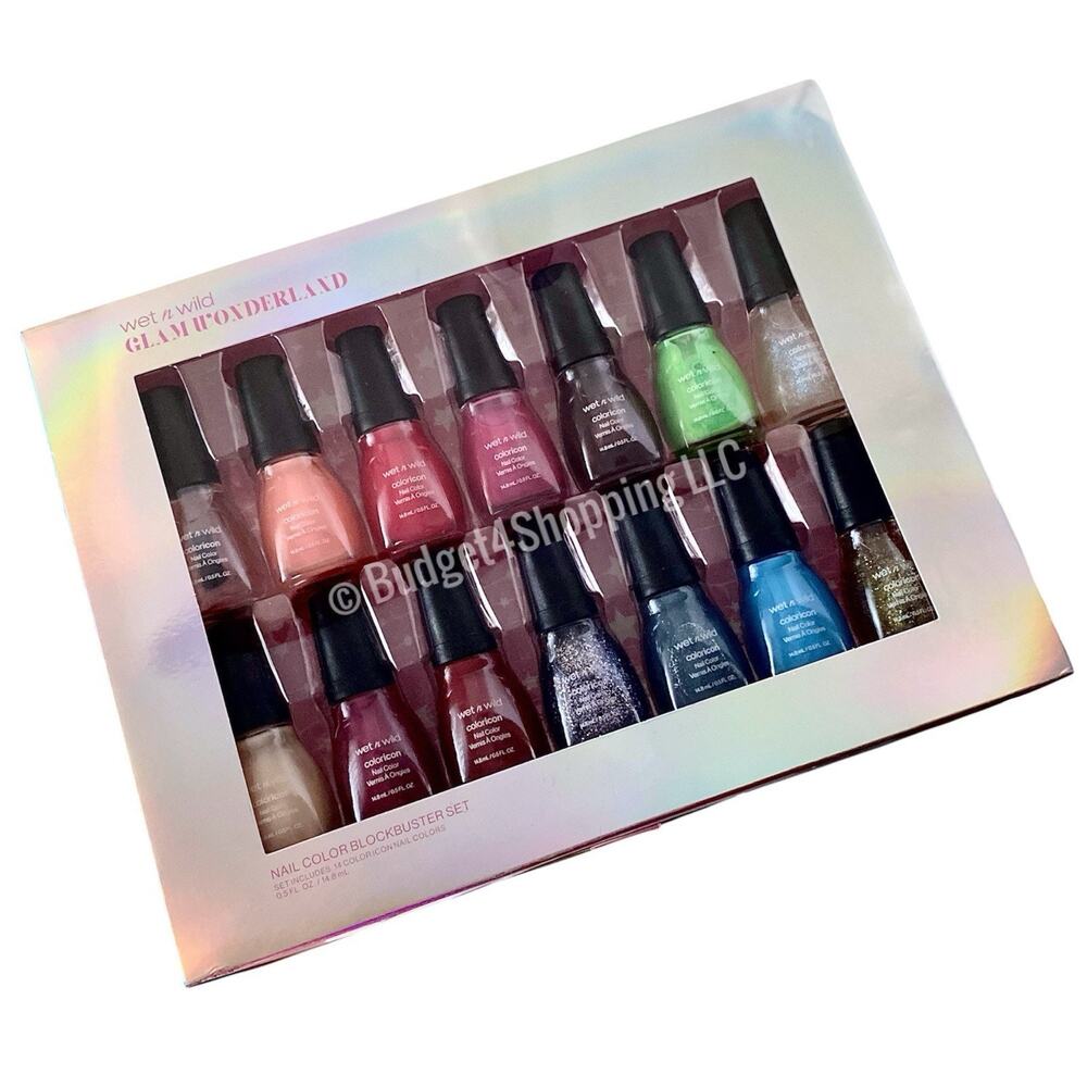 Wet N Wild Glam Wonderland 14 Piece Nail Color Gift Set Variety
